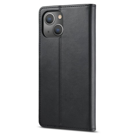 LC.IMEEKE Wallet Case Portemonnee Hoesje voor iPhone 15 Plus - Zwart