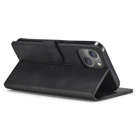 LC.IMEEKE Wallet Case Portemonnee Hoesje voor iPhone 15 Plus - Zwart