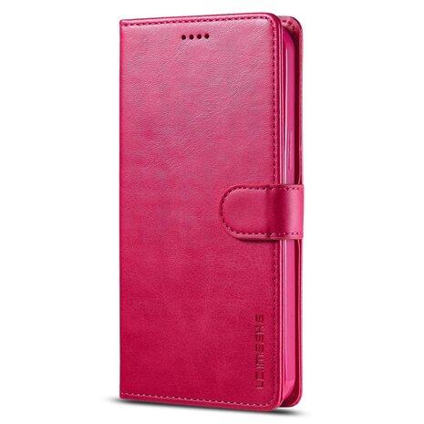 LC.IMEEKE Wallet Case Portemonnee Hoesje voor iPhone 15 Plus - Roze