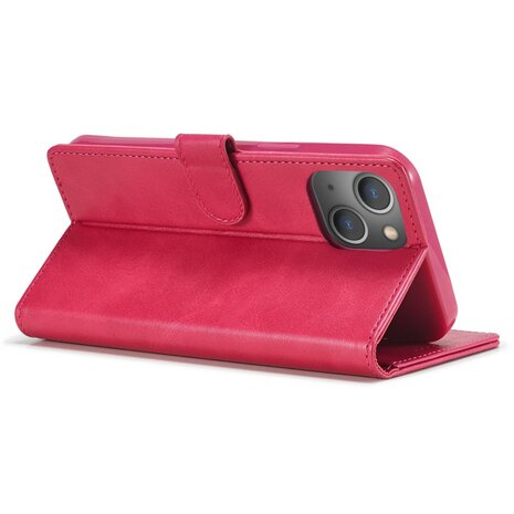 LC.IMEEKE Wallet Case Portemonnee Hoesje voor iPhone 15 Plus - Roze