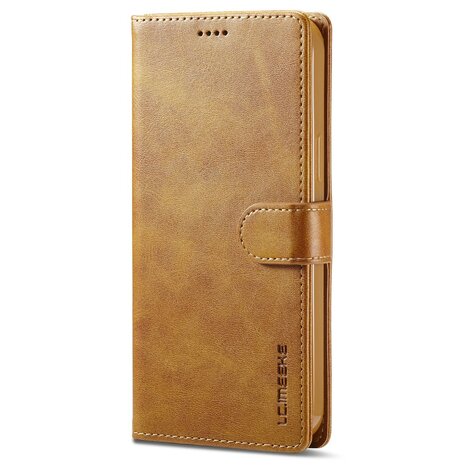 LC.IMEEKE Wallet Case Portemonnee Hoesje voor iPhone 15 Pro Max - Cognac