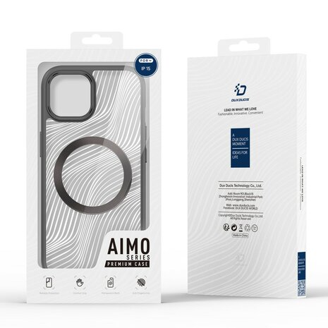 DUX DUCIS Aimo Series MagSafe compatibel Hoesje voor iPhone 15 - Zwart