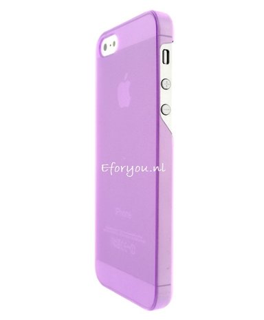 oud familie oogst iPhone 5 - Transparante Hard Case - Paars - eforyou.nl